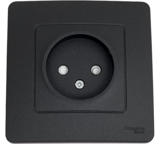 Розетка Systeme Electric (Schneider Electric) Blanca внутр Антрацит б/з со шторками, 16А, 250В SE BLNRS000116 10 шт 13606481195576 1