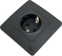 Розетка Systeme Electric (Schneider Electric) Blanca внутр Антрацит с/з со шторками, 16А, 250В SE BLNRS001116 10 шт 13606481195590