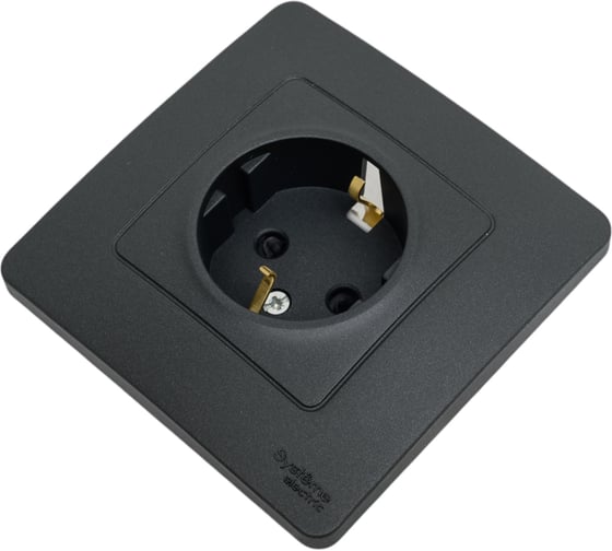 Розетка Systeme Electric (Schneider Electric) Blanca внутр Антрацит с/з со шторками, 16А, 250В SE BLNRS001116 10 шт 13606481195590 1