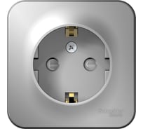 Розетка Systeme Electric (Schneider Electric) Blanca наруж Алюминий с/з со шторками 16А, 250В SE BLNRA011113 12 шт 13606481196894