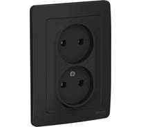 Розетка Systeme Electric (Schneider Electric) Blanca внутр Антрацит 2-ая б/з без шторок, 16А, 250В SE BLNRS000026 6 шт 13606481195606