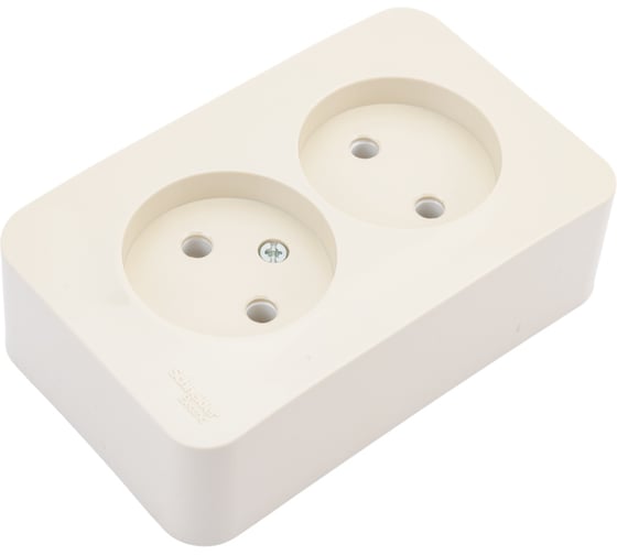 Розетка Systeme Electric (Schneider Electric) Blanca наруж Беж 2-ая б/з без шторок, изолир. пластина SE BLNRA000217 10 шт 13606489776289 1