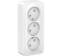 Розетка Systeme Electric (Schneider Electric) Blanca наруж Бел 3-ая б/з со шторками 16А, 250В SE BLNRA001311 6 шт 13606481196139