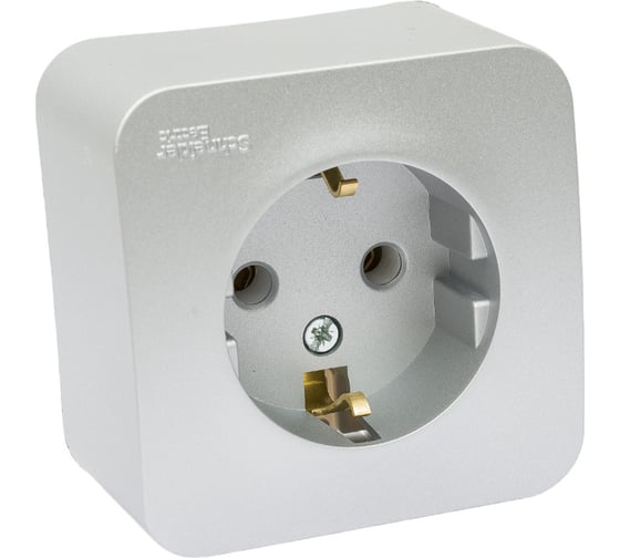 Розетка Systeme Electric (Schneider Electric) Blanca наруж Алюминий с/з без шторок 16А, 250В SE BLNRA010113 12 шт 13606481196887 1