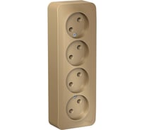 Розетка Systeme Electric (Schneider Electric) Blanca наруж Титан 4-ая б/з без шторок 16А, 250В SE BLNRA000414 5 шт 13606481332872