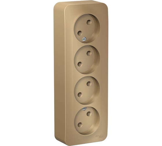 Розетка Systeme Electric (Schneider Electric) Blanca наруж Титан 4-ая б/з без шторок 16А, 250В SE BLNRA000414 5 шт 13606481332872 1