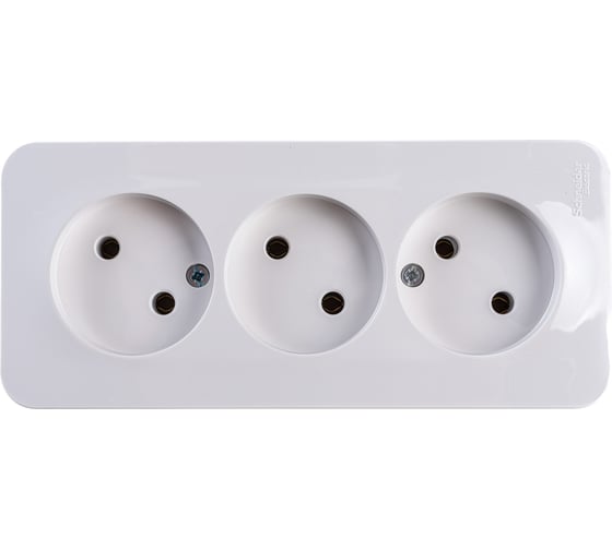 Розетка Systeme Electric (Schneider Electric) BLANCA О/У 3-ая без заземления без шт. БЕЛЫЙ BLNRA000311 6 шт 13606481196122 1