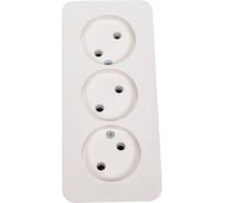 Розетка Systeme Electric (Schneider Electric) BLANCA О/У 3-ая без заземления без штор. МОЛОЧНЫЙ BLNRA000312 6 шт 13606481196429