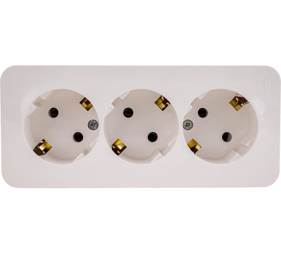 Розетка Systeme Electric (Schneider Electric) BLANCA О/У 3-я с заземлением без штор. МОЛОЧНЫЙ BLNRA010312 5 шт 13606481196443 1