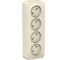 Розетка Systeme Electric (Schneider Electric) BLANCA О/У 4-ая без заземл. без шторок МОЛОЧНЫЙ BLNRA000412 5 шт 13606481196467 1