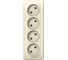 Розетка Systeme Electric (Schneider Electric) BLANCA О/У 4-ая без заземл. без шторок МОЛОЧНЫЙ BLNRA000412 5 шт 13606481196467 2