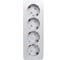 Розетка Systeme Electric (Schneider Electric) BLANCA О/У 4-я с заземл. со шторк. АЛЮМИНИЙ BLNRA011413 4 шт 13606481196993 1