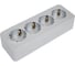 Розетка Systeme Electric (Schneider Electric) BLANCA О/У 4-я с заземл. со шторк. АЛЮМИНИЙ BLNRA011413 4 шт 13606481196993 2