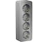 Розетка Systeme Electric (Schneider Electric) BLANCA О/У 4-я с заземл. со шторк. АЛЮМИНИЙ BLNRA011413 4 шт 13606481196993 3