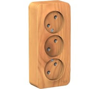 Розетка Systeme Electric (Schneider Electric) BLANCA О/У 3-ая без заземления без штор. ЯСЕНЬ BLNRA000315 6 шт 13606481196689