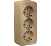 Розетка Systeme Electric (Schneider Electric) Blanca о/у 3-я без заземл. со шторк. изол.пл.,16а,250в, титан BLNRA001314 6 шт 13606481332841