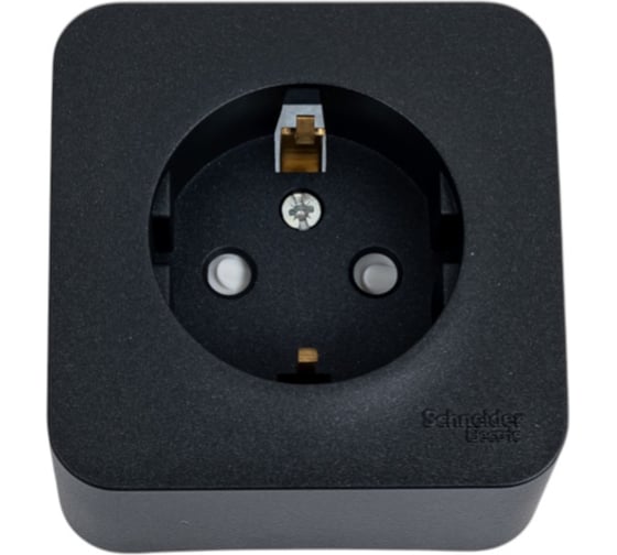Розетка Systeme Electric (Schneider Electric) Blanca О/У без пласт. Антрацит с/з со шт., 16А BLNRA011106 12 шт 13606481197952 1