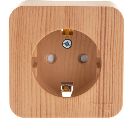 Розетка Systeme Electric (Schneider Electric) BLANCA О/У с заземлением со шторками, ЯСЕНЬ BLNRA011105 12 шт 13606481197716 1