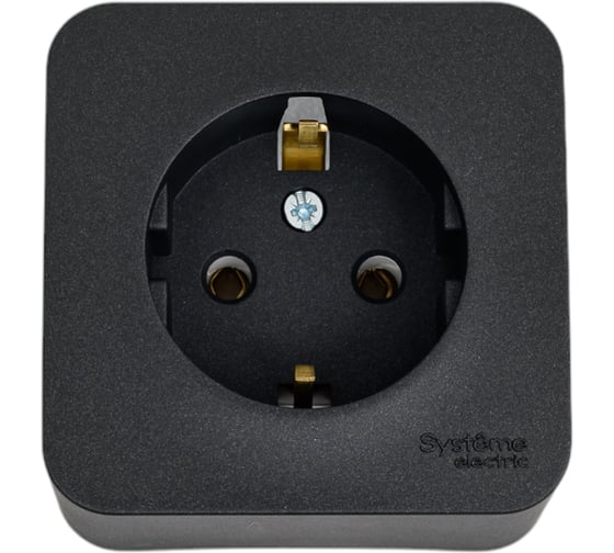 Розетка Systeme Electric (Schneider Electric) BLANCA О/У с заземлением без шторок, АНТРАЦИТ BLNRA010106 12 шт 13606481197945 1