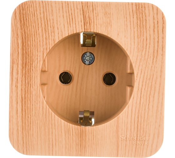 Розетка Systeme Electric (Schneider Electric) BLANCA О/У с заземлением без шторок, ЯСЕНЬ BLNRA010105 12 шт 13606481197709 1