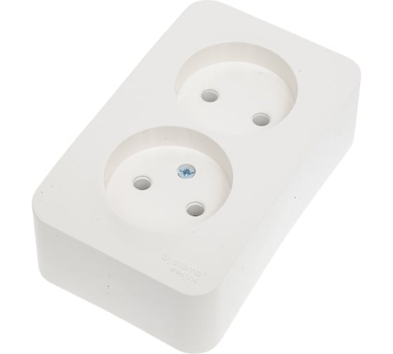 Розетка Systeme Electric (Schneider Electric) BLANCA О/У двойная без заземления без штор.16А,250В, МОЛОЧНЫЙ BLNRA000202 10 шт 13606481197600 1