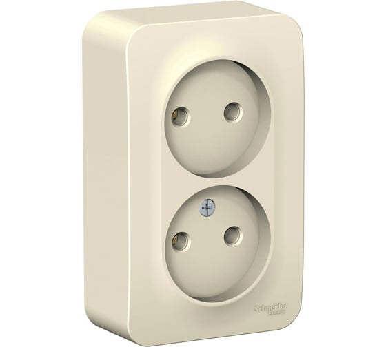 Розетка Systeme Electric (Schneider Electric) BLANCA О/У двойная без зазем. без штор МОЛОЧНЫЙ BLNRA000212 10 шт 13606481196382 1