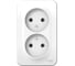 Розетка Systeme Electric (Schneider Electric) BLANCA О/У двойная без заземления без шторок, БЕЛЫЙ BLNRA000201 10 шт 13606481197433 5