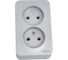 Розетка Systeme Electric (Schneider Electric) Blanca о/у двойная без заземления без штор., 16а, 250в, алюминий BLNRA000203 10 шт 13606481197846 1