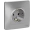 Розетка Systeme Electric (Schneider Electric) BLANCA С/У с заземлением без шторок, АЛЮМИНИЙ BLNRS001013 10 шт 13606481195125 1