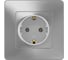 Розетка Systeme Electric (Schneider Electric) BLANCA С/У с заземлением без шторок, АЛЮМИНИЙ BLNRS001013 10 шт 13606481195125 2