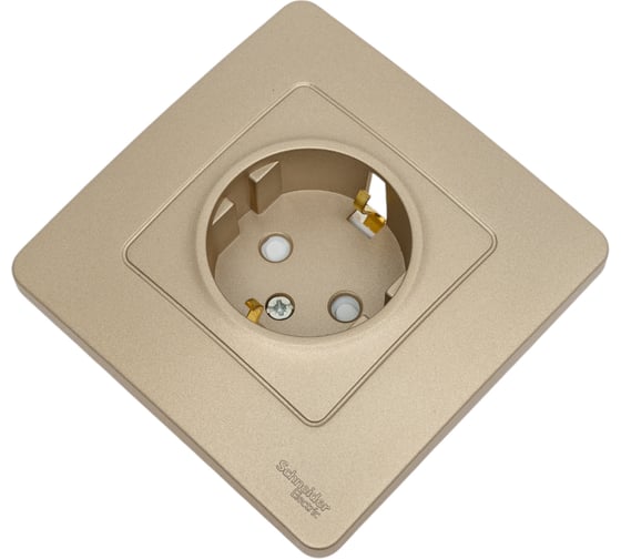 Розетка Systeme Electric (Schneider Electric) Blanca с/у с заземлением со шторками, 16а, 250в, титан BLNRS001114 10 шт 13606481195361 1