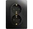 Розетка Systeme Electric (Schneider Electric) Glossa Антрацит 2-ая с/з, 16А в сборе SE GSL000724 10 шт 13606485436460 1