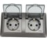 Розетка Systeme Electric (Schneider Electric) Glossa Графит 2-ая с/з, со шторками, в сборе, IP44 SE GSL001347 5 шт 53606481283288 3