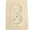 Розетка Systeme Electric (Schneider Electric) Blanca с/у двойная без заземления со шторками, 16а, 250в, бежевый BLNRS000127 6 шт 13606489776104 1