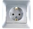 Розетка Systeme Electric (Schneider Electric) GLOSSA с заземлением, 16А, , АЛЮМИНИЙ GSL000342 15 шт 13606480658706 2