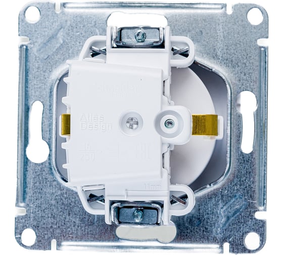 Механизм розетки Systeme Electric (Schneider Electric) 1-м СП ATLAS DESIGN с заземл. защ. шторки 16А жемчуг 1240285 ATN000445 10 шт 13606489584396 1