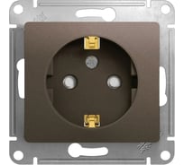 Розетка Systeme Electric (Schneider Electric) GLOSSA с заземлением со шторками, 16А, , ШОКОЛАД GSL000845 5 шт 53606485437052