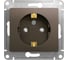 Розетка Systeme Electric (Schneider Electric) GLOSSA с заземлением со шторками, 16А, , ШОКОЛАД GSL000845 5 шт 53606485437052 1