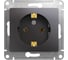 Механизм розетки Systeme Electric (Schneider Electric) 1-м СП Glossa 16А IP20 250В с заземл. графит GSL001343 10 шт 53606481209189 1