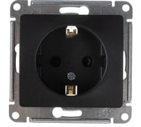 Механизм розетки Systeme Electric (Schneider Electric) 1-м СП 1мод. Glossa 16А IP20 с заземлением антрацит GSL000745 20 шт 13606485436583