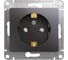Механизм розетки Systeme Electric (Schneider Electric) 1-м СП Glossa 16А IP20 250В с заземлением графит GSL001345 5 шт 53606481209202 1
