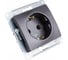 Механизм розетки Systeme Electric (Schneider Electric) 1-м СП Glossa 16А IP20 250В с заземлением графит GSL001345 5 шт 53606481209202 3