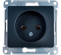 Механизм розетки Systeme Electric (Schneider Electric) 1-м СП 1мод. Glossa 16А IP20 250В без заземл. антрацит GSL000741 20 шт 13606485436545