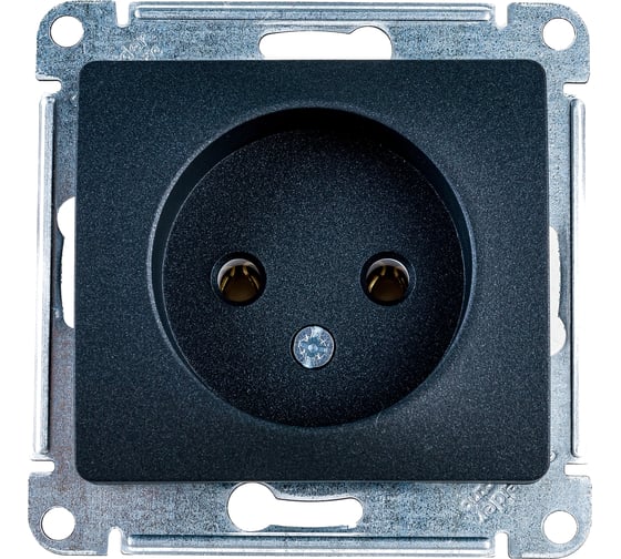 Механизм розетки Systeme Electric (Schneider Electric) 1-м СП 1мод. Glossa 16А IP20 250В без заземл. антрацит GSL000741 20 шт 13606485436545 1