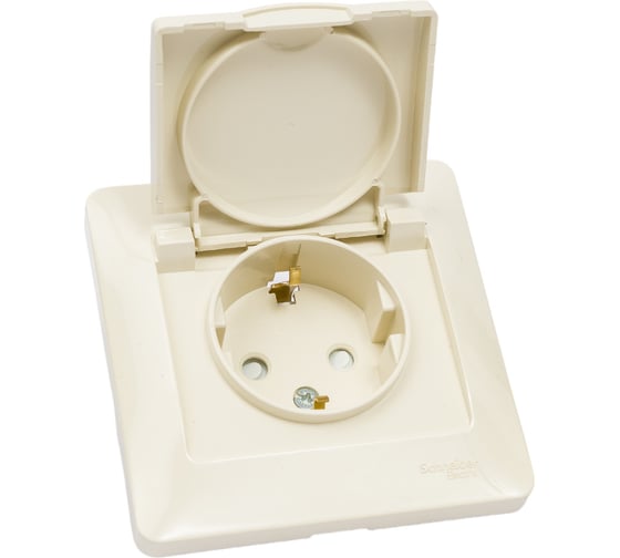 Розетка Systeme Electric (Schneider Electric) 1-м GLOSSA с заземл. защ. шторки с крыш. IP20 беж. SchE GSL000246 15 шт 13606480658249 1