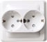 Розетка Systeme Electric (Schneider Electric) 2-м СП Этюд 16А с заземл. защ. шторки бел. SchE PC16-008B 15 шт 4607098940346 3