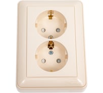 Розетка Systeme Electric (Schneider Electric) 2-м СП W59 с заземл. защ. шторки сл. кость RS16-255-28 6 шт 4607138066630