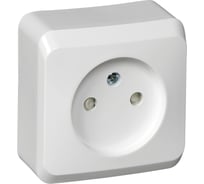 Розетка Systeme Electric (Schneider Electric) 1-м ОП Этюд 16А без заземл. з/ш бел. SchE PA16-002B 25 шт 4607098940643