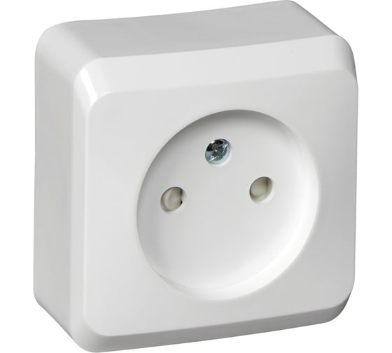 Розетка Systeme Electric (Schneider Electric) 1-м ОП Этюд 16А без заземл. з/ш бел. SchE PA16-002B 25 шт 4607098940643 1