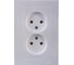 Розетка Systeme Electric (Schneider Electric) 2-м ATLAS DESIGN без заземл. 16А в сборе жемчуг 1240272 ATN000420 6 шт 13606489584273 1